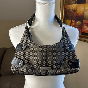 Nine West Chocolate brown and black shoulder bag great condition‎